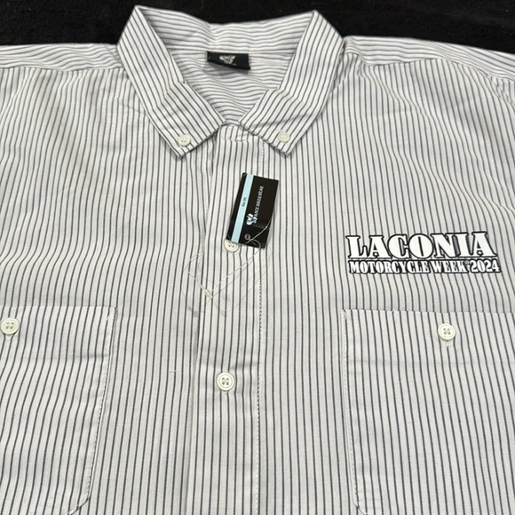 Button down Mens Laconia NH Bike Rally shirt - Picture 1 of 5